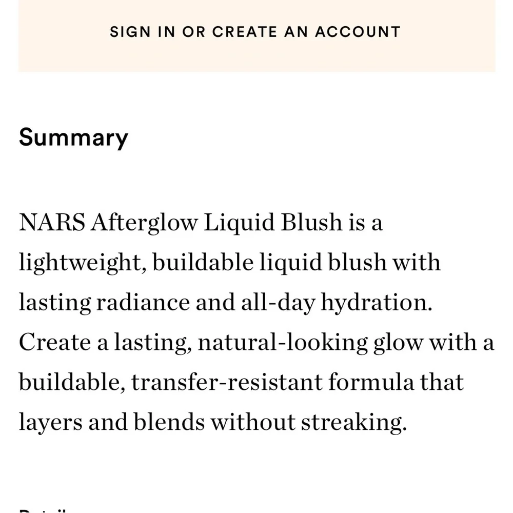 NARS ‘Insatiable’ Afterglow Liquid Blush